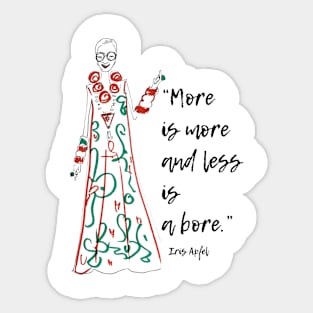 Iris Apfel more is more… Sticker